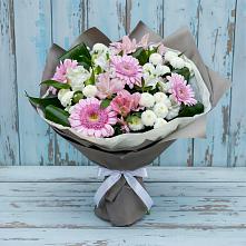 Букет цветов из:  Герберы, Альстромерии и Хризантемы в Новогуровском