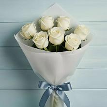Букет 7 Белых роз Эдлесс Лав #REPLACE_PRED# Новогуровском