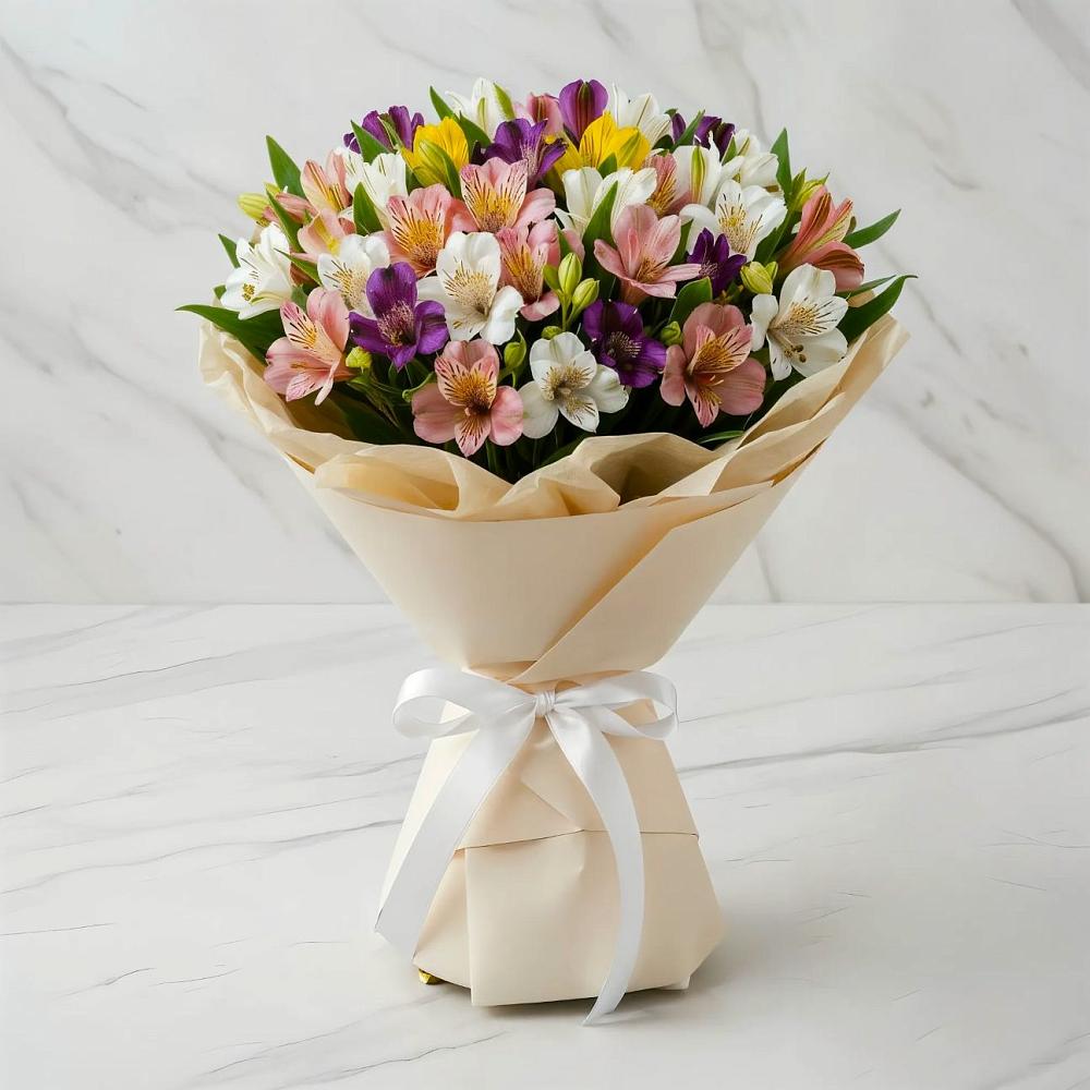 Букет цветов из: Альстромерии в Новогуровском