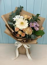 Букет цветов из:  Герберы и Хризантемы в Новогуровском
