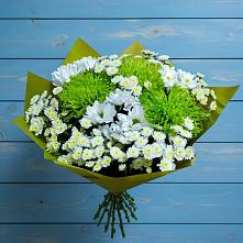 Букет цветов из:  Хризантемы #REPLACE_PRED# Новогуровском