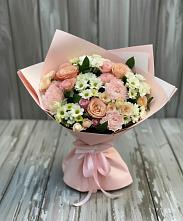 Букет цветов из:  Гвоздики, Розы и Хризантемы #REPLACE_PRED# Новогуровском