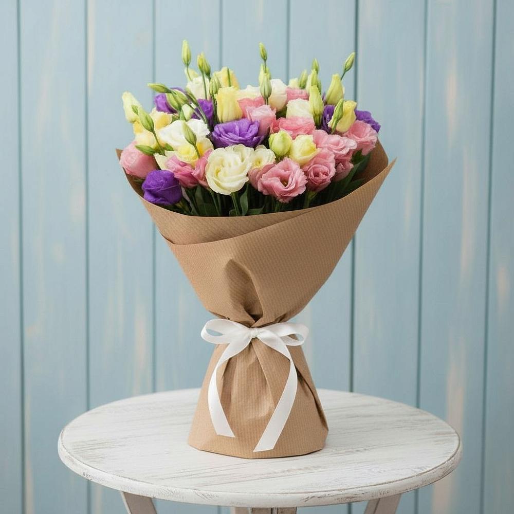 Букет цветов из: Лизиантусы в Новогуровском