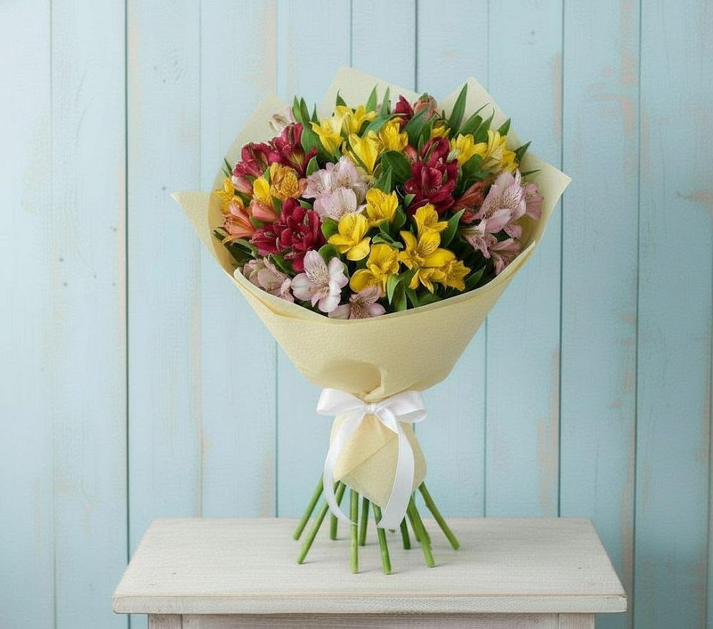 Букет цветов из: Альстромерии в Новогуровском