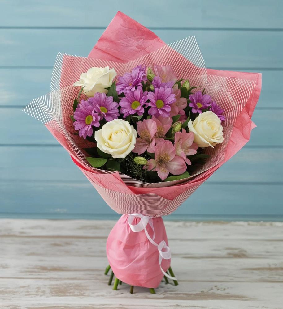 Букет цветов из: Герберы в Новогуровском