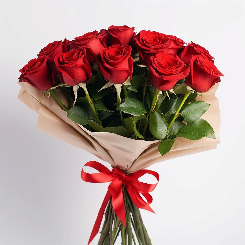 Букет 11 Красных роз Эдлесс Лав в Новогуровском